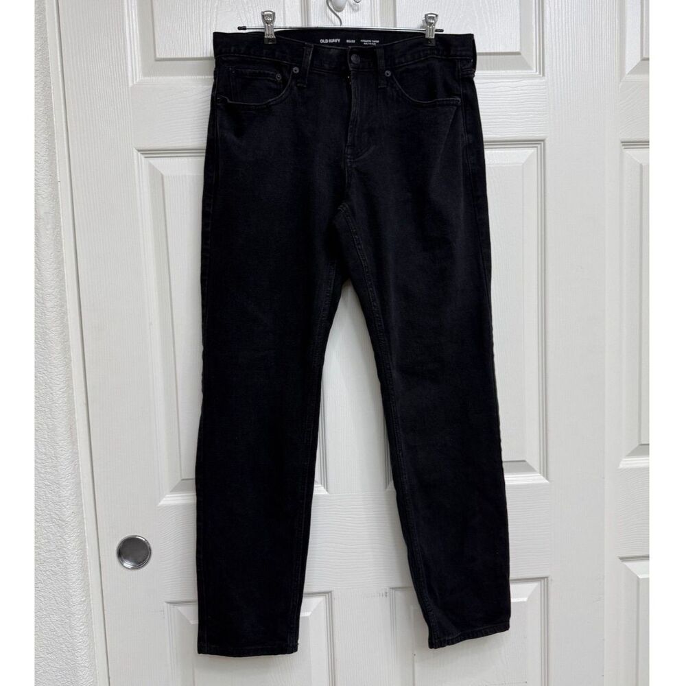 Old Navy Mens Black Jeans - Athletic Taper, 32 x 32